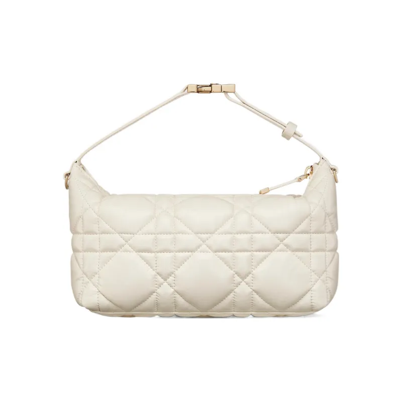 DIOR DiorTravel Cow Leather Portable Clutch Medium Size Women's White-3