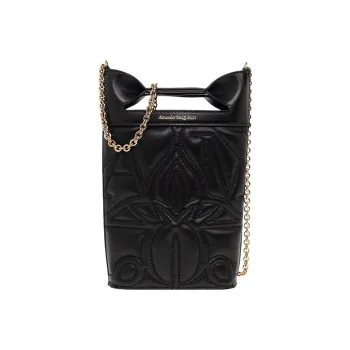 Alexander McQueen Calfskin Portable Crossbody Bag Shoulder Bag Regular Women's Black