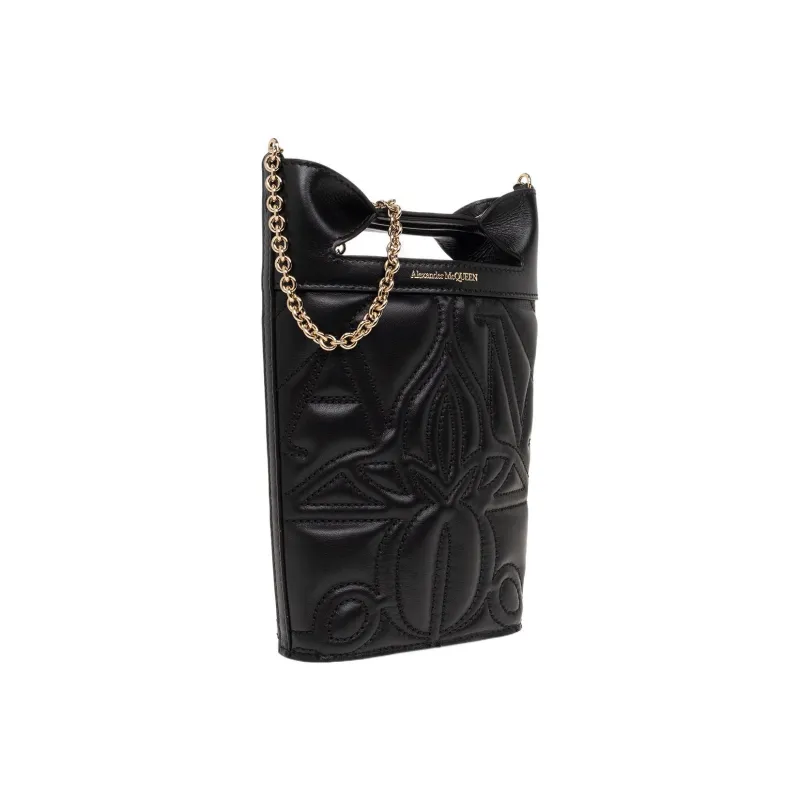 Alexander McQueen Calfskin Portable Crossbody Bag Shoulder Bag Regular Women's Black-1