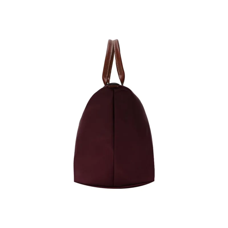 LONGCHAMP Le Pliage Cow Leather Detail Dumpling Bag Handbags Medium Size Women's Fuchsia-3
