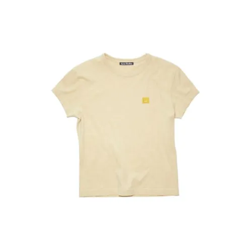 Acne Studios T-Shirts Unisex Light Yellow