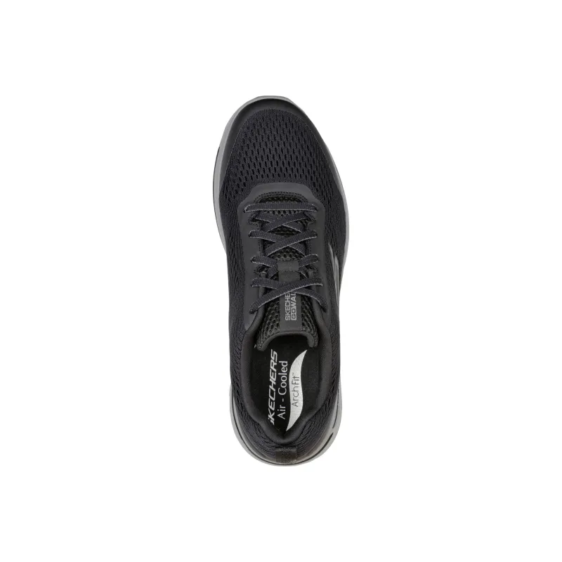Skechers Go Walk Arch Fit Idyllic Cushioning Anti-Slip Wear-Resistant Breathability Low-Top Casual Shoes Men's Black-3