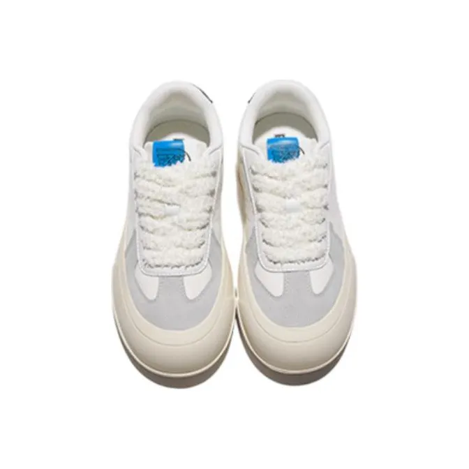 ZHIMAJIE x Feiyue Low Top Skateboard Shoes Women's White Gray-3