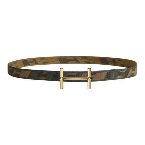 HERMES Belts Men Brown/Green