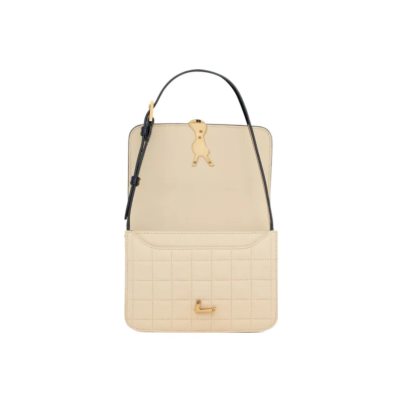 SAINT LAURENT SOLFERINO Suede With Calfskin Tofu Bag, Crossbody Bag, Shoulder Bag Women's-5