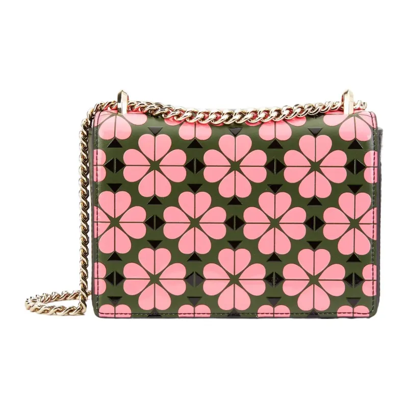 Kate Spade Amelia Patent Leather Crossbody Bag Shoulder Bag Women's Bright Pink & Jasper-0