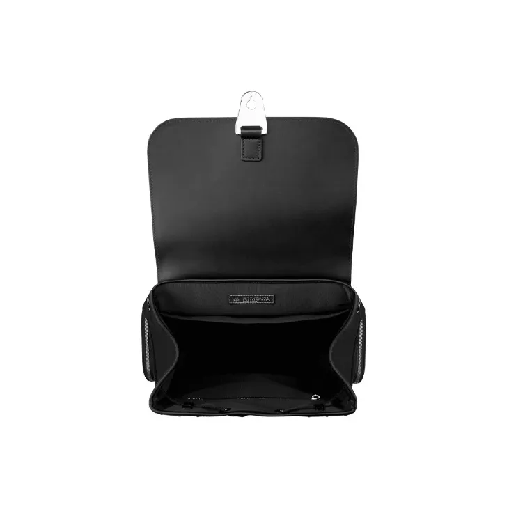 RIMOWA Never Still Canvas With Full Grain Leather Backpack Small Size Men's Black-3