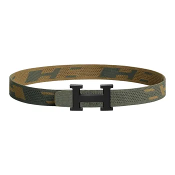 HERMES Minimalist Style Fashion Smooth Buckle Leather Belts Men's Width: 3.2cm