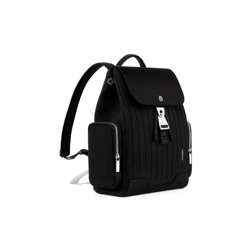 RIMOWA Never Still Canvas With Full Grain Leather Backpack Small Size Men's Black-1