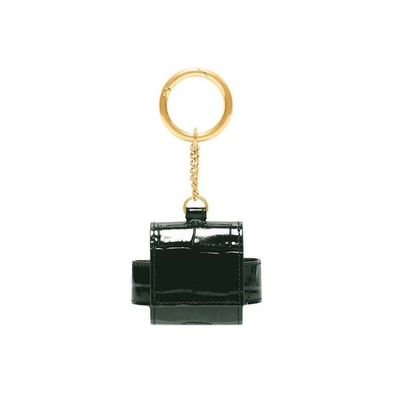 Balenciaga Cash Calfskin EarPods Pro Earphone Case Men's Forest Green-1