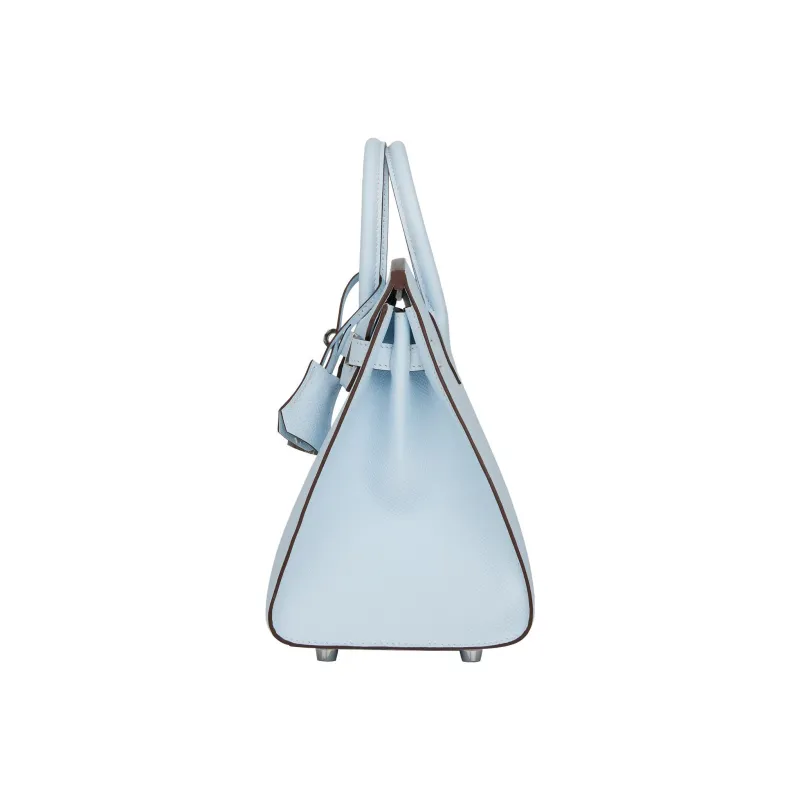 HERMES Birkin Epsom Leather Birkin Bag Handbags Regular Women's T0 Bleu Brume Haze Blue-4