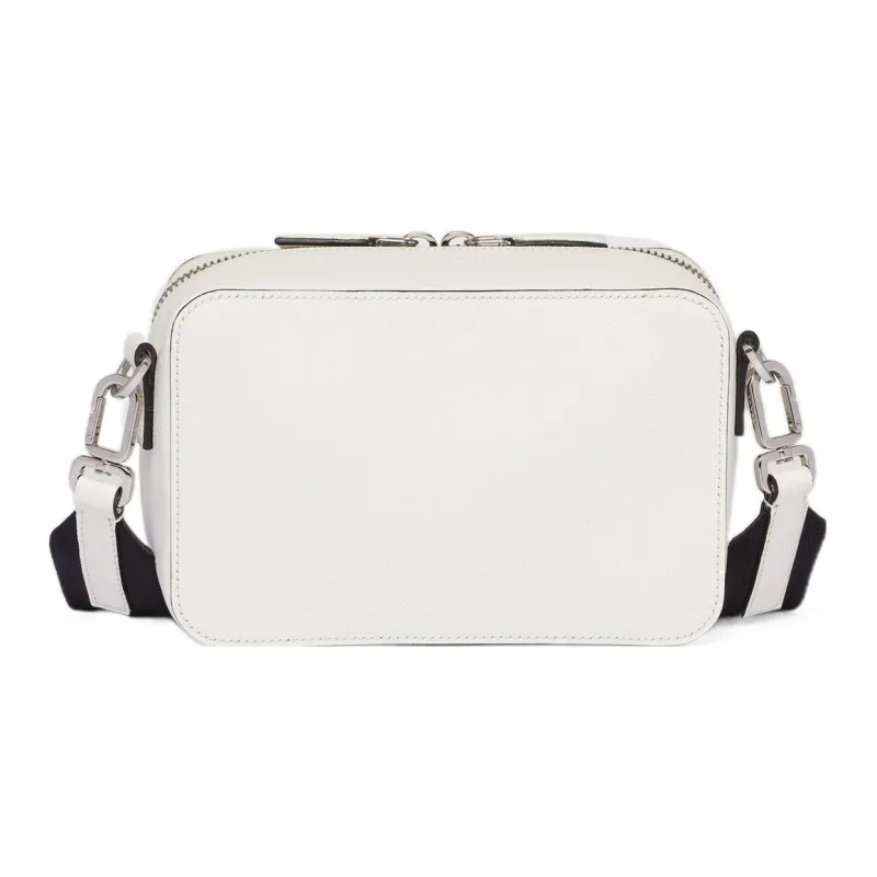 PRADA Brique Leather Shoulder Bag Crossbody Bag Men's White-2