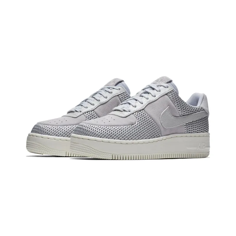 Nike Air Force 1 Upstep Premium 'Metallic Platinum' Women's-2
