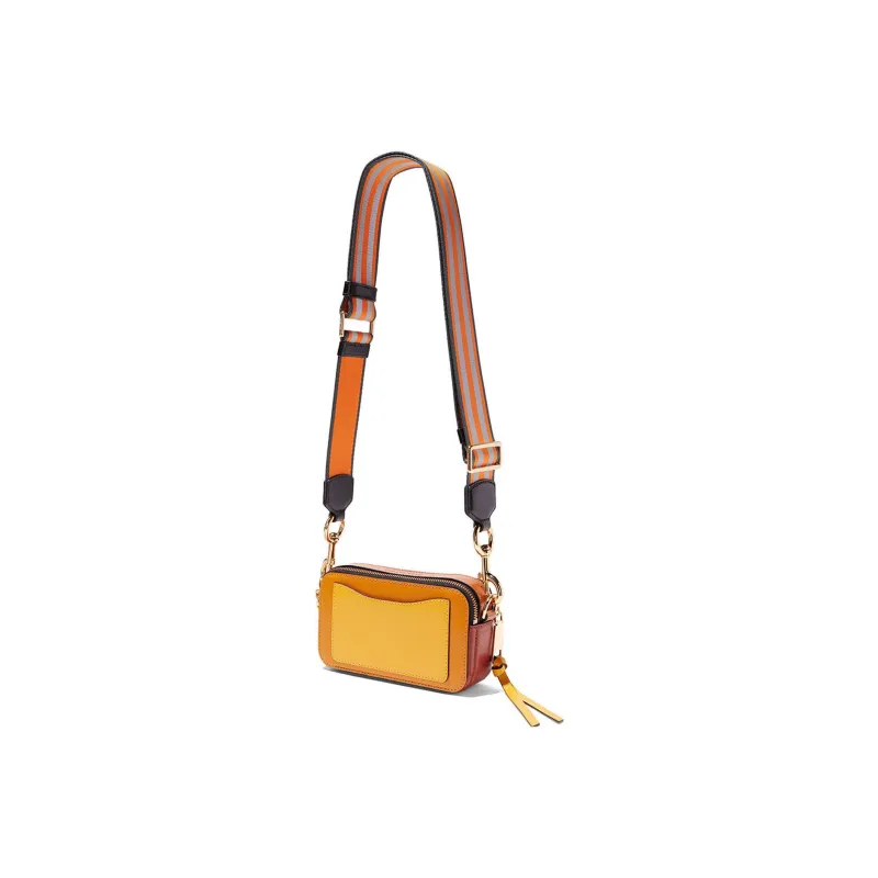 MARC JACOBS Snapshot Saffiano Leather Box Bag Camera Bag Shoulder Bag Crossbody Bag Small Size Women's Orange-2