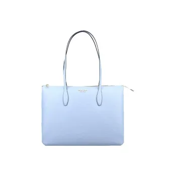 Kate Spade All Day Cross Stitch Leather Tote Bag Shopping Bag Handbag Shoulder Bag Women's Blue