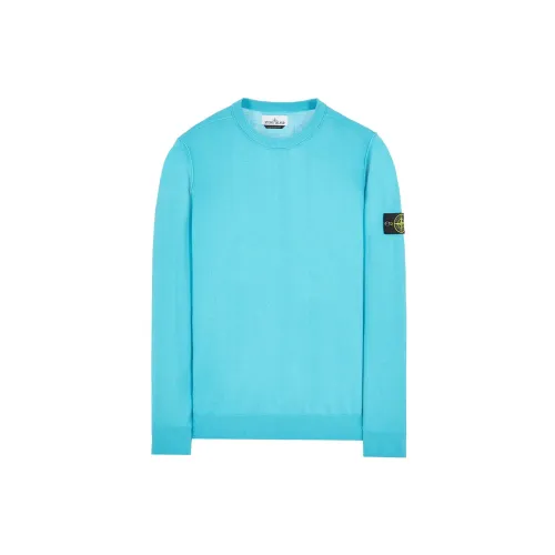 STONE ISLAND Sweaters Men Turquoise Color