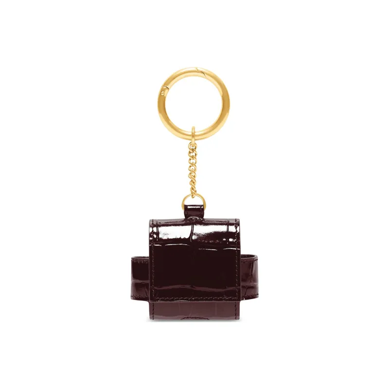 Balenciaga Cash Calfskin EarPods Pro Earphone Case Men's Deep Red-1