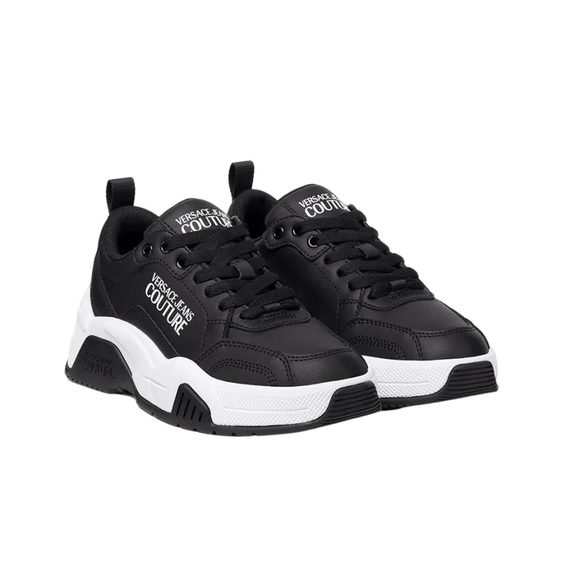 VERSACE JEANS Stargaze Cushioning Low Top Casual Shoes Women's Black White-2