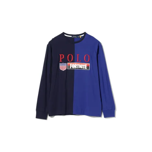 Beams X Polo Ralph Lauren T-Shirts Unisex Blue