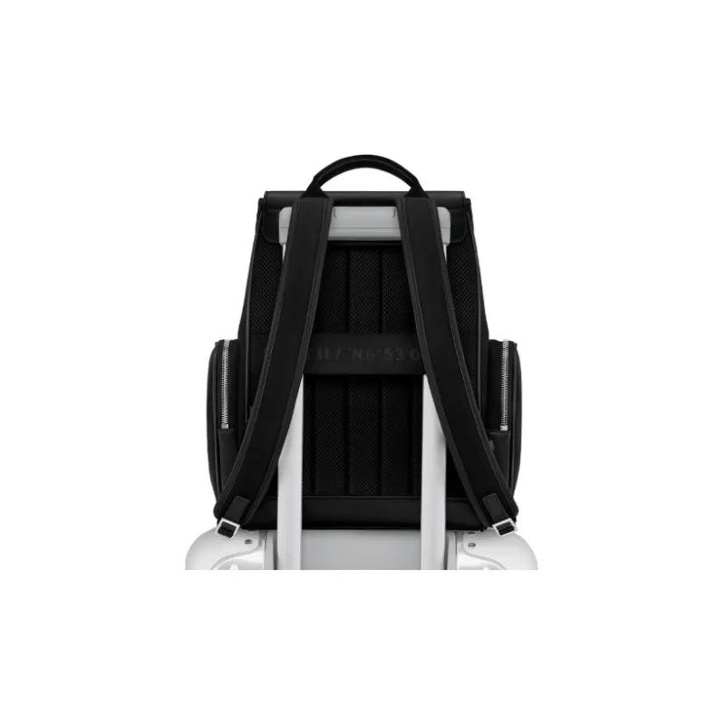 RIMOWA Never Still Canvas With Full Grain Leather Backpack Small Size Men's Black-4