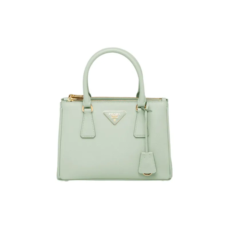 PRADA Galleria Killer Bag Leather Shoulder Bag Crossbody Bag Handbag Small Size Women's Army Green-0