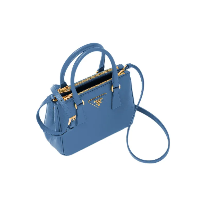PRADA Galleria Killer Bag Leather Shoulder Bag Crossbody Bag Handbag Mini Women's Light Blue-1