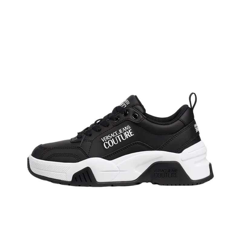 VERSACE JEANS Stargaze Cushioning Low Top Casual Shoes Women's Black White-0