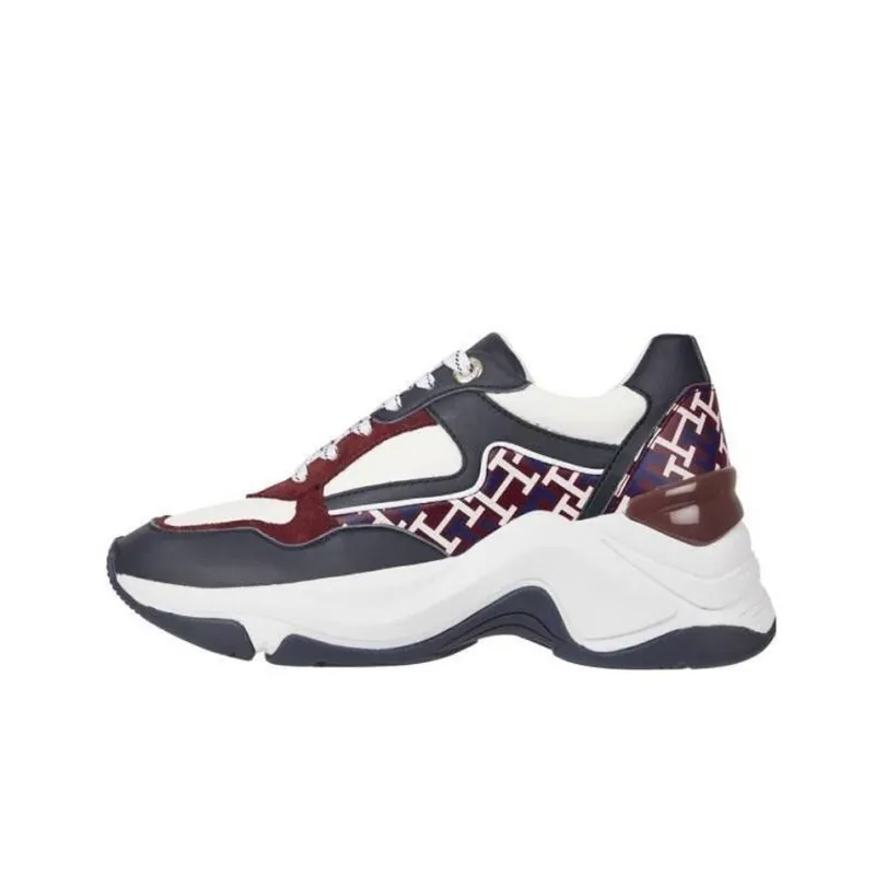 Tommy Hilfiger Slip-Resistant Low-Top Sports Casual Shoes Women's White Black Red-0