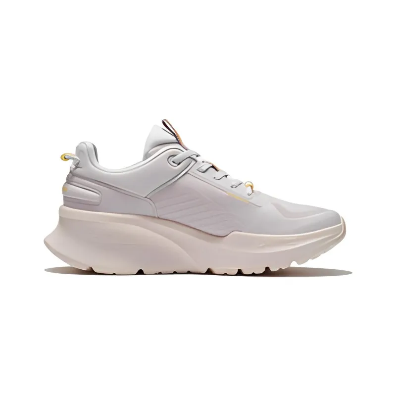 LiNing Shock Absorbers Slip Resistant, Abrasion Resistant, Breathable Low Top Running Shoes Women's Light Gray-1