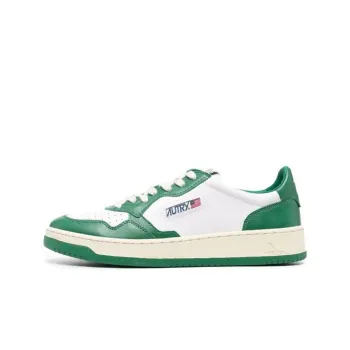 AUTRY Medalist Leather Low White Green Women's