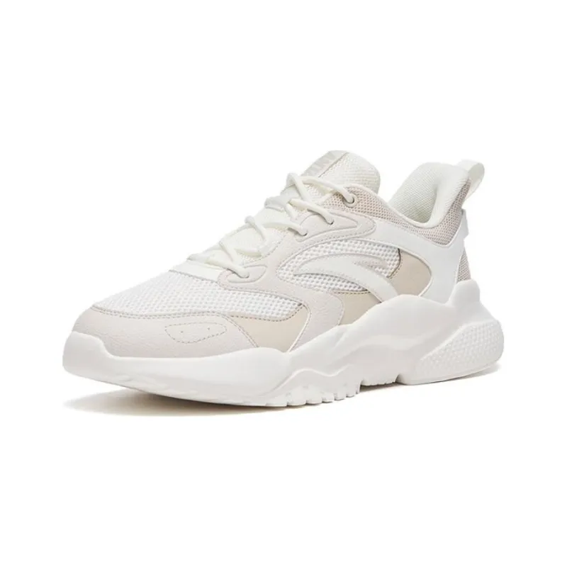 Anta Chao Bai TD Cushioning Anti Slip And Wear Resistant Low Top Sports Casual Shoes White Gray-2
