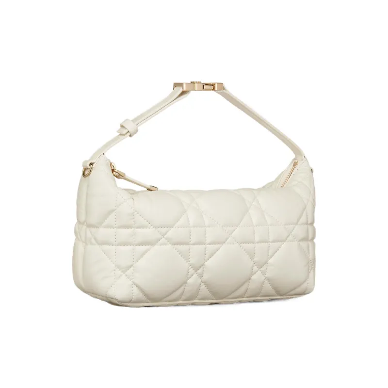 DIOR DiorTravel Cow Leather Portable Clutch Medium Size Women's White-1