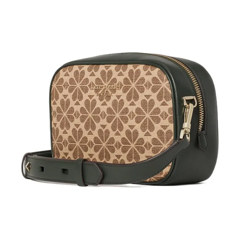 Kate Spade Flower Artificial Leather Camera Bag, Crossbody Bag, Shoulder Bag Women's Black & Brown-1