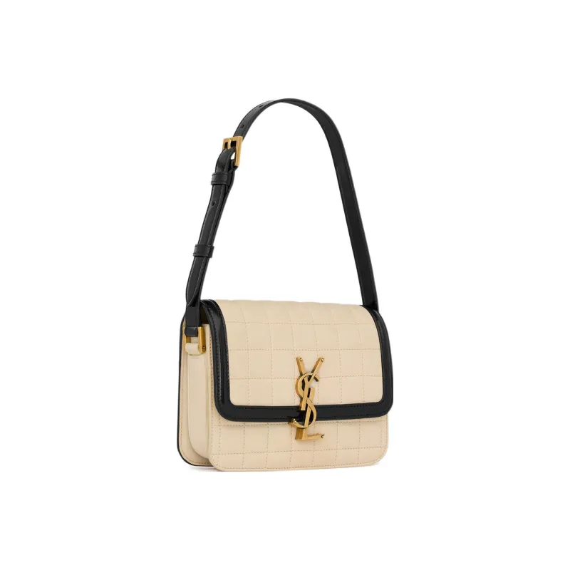 SAINT LAURENT SOLFERINO Suede With Calfskin Tofu Bag, Crossbody Bag, Shoulder Bag Women's-1