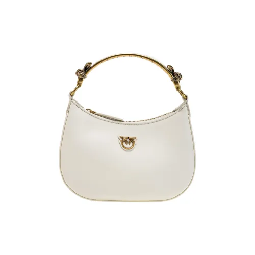 PINKO Cow Leather Polyurethane Polyamide Shoulder Bag, Crossbody Bag, Handbag Mini Women's White