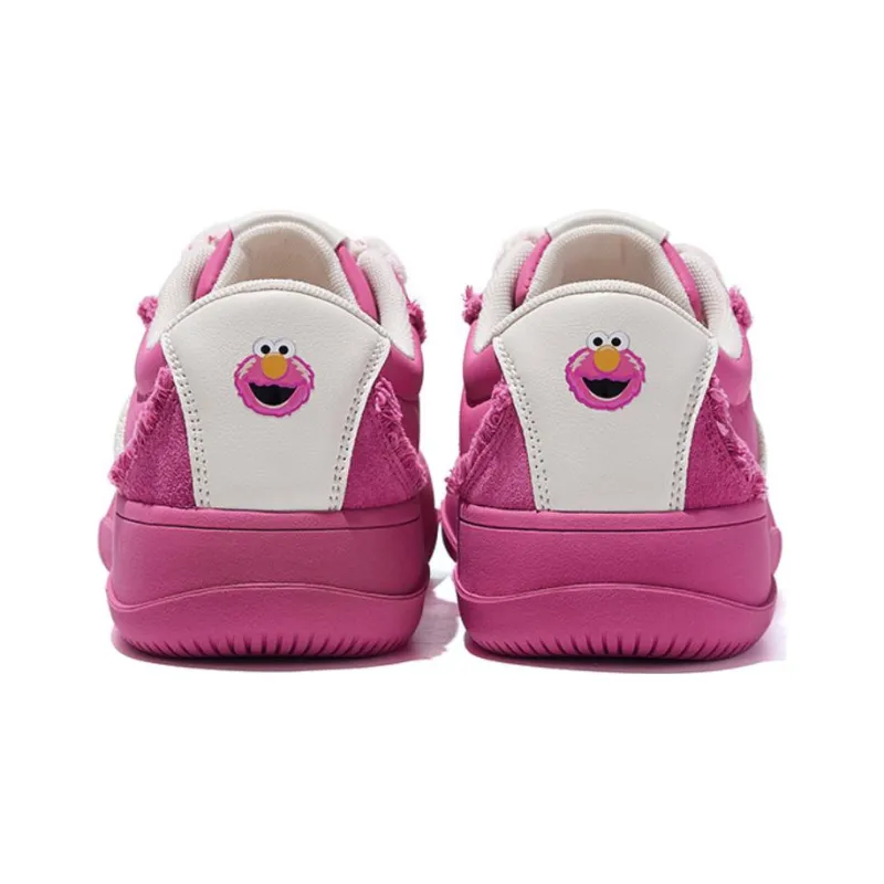 SESAME STREET x Feiyue Low-Top Skateboard Shoes Women's Rose Red-3