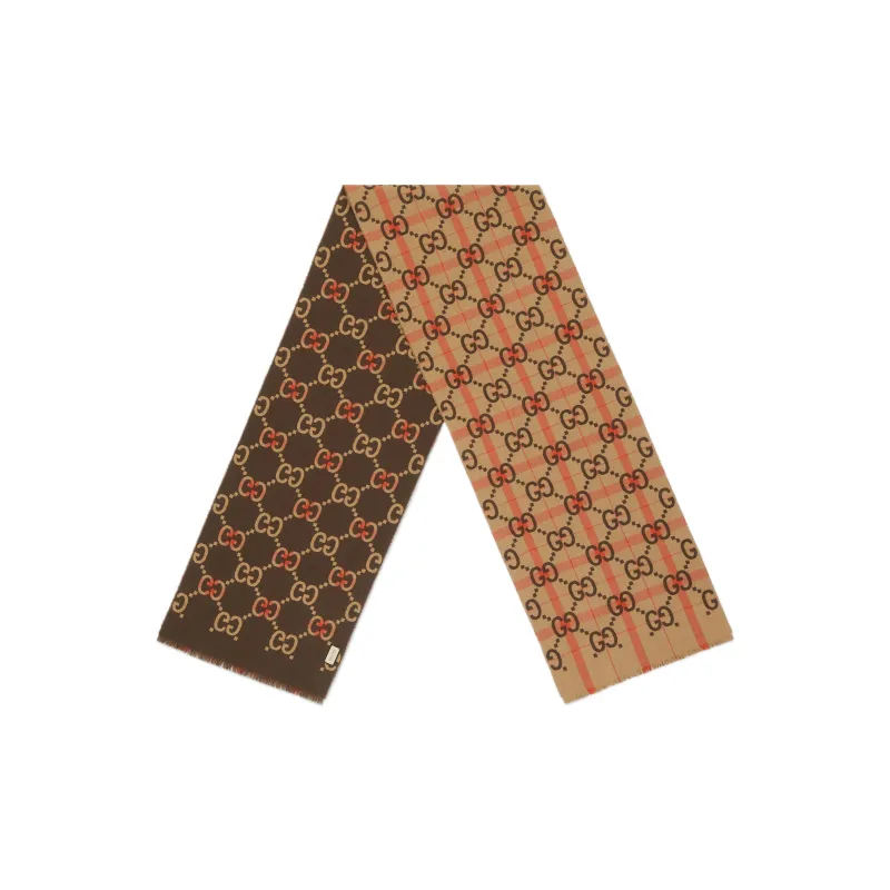 GUCCI Gg Jacquard Reversible Scarf-1