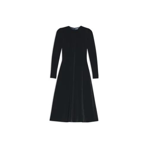 Balenciaga Garde-robe Long-Sleeved Dresses Women's Black