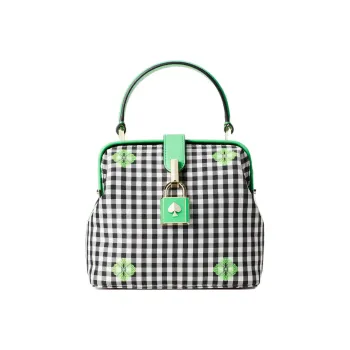 Kate Spade Remedy Embroidery Handbag Shoulder Bag Small Size Women's Black & White