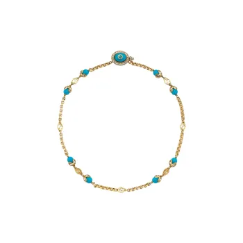 GUCCI Necklaces Women's Gold/Blue