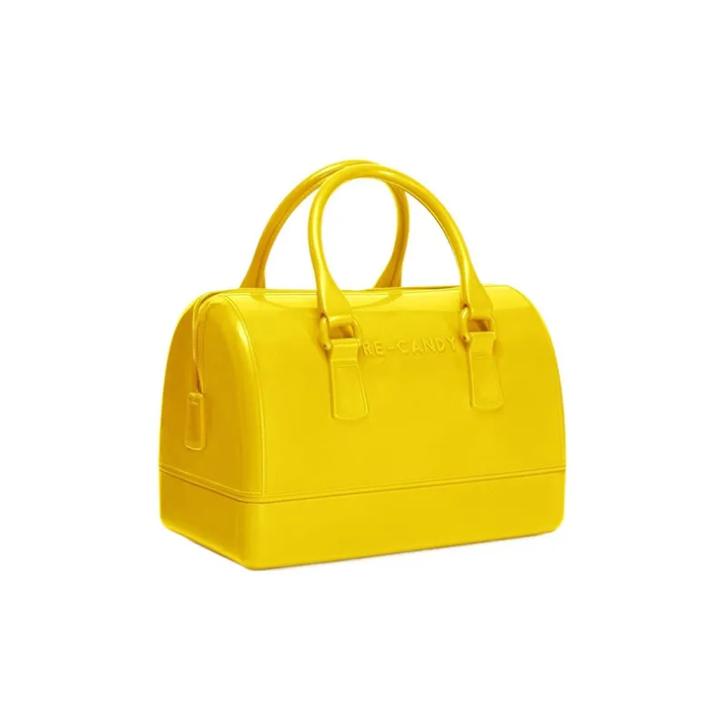 Furla Candy Boston Bag Shoulder Bag Crossbody Bag Handbag Medium Size Women's Yellow-2