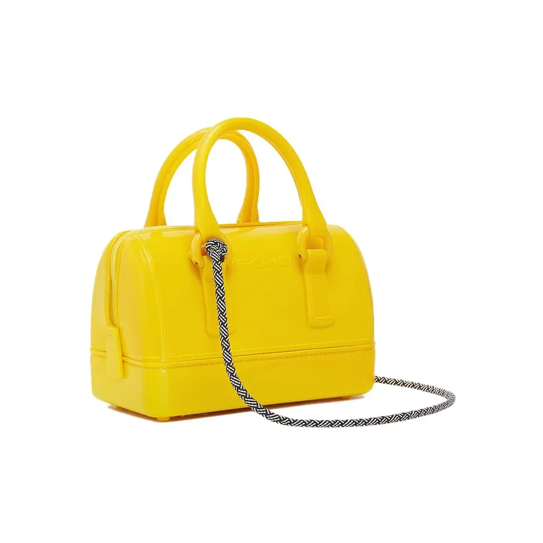 Furla Candy Boston Bag Shoulder Bag Crossbody Bag Handbag Mini Women's Yellow-2