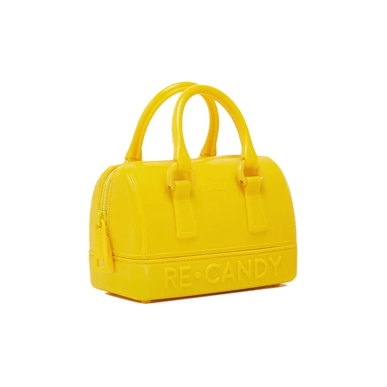Furla Candy Boston Bag Shoulder Bag Crossbody Bag Handbag Mini Women's Yellow-1