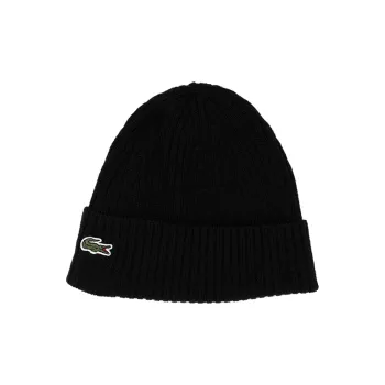 LACOSTE Crocodile patch Wool Beanie