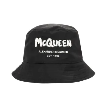 Alexander McQueen Graffiti Logo Printed Bucket Hat