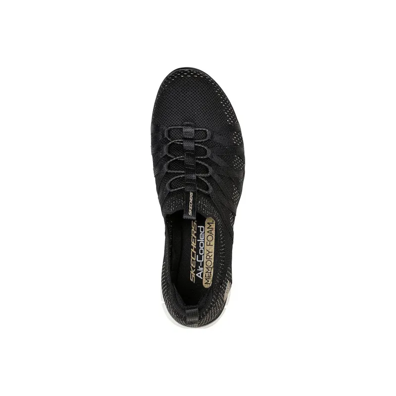 Skechers Gratis Cushioning Anti-Slip And Wear-Resistant Low-Top Casual Shoes Women's Black-3