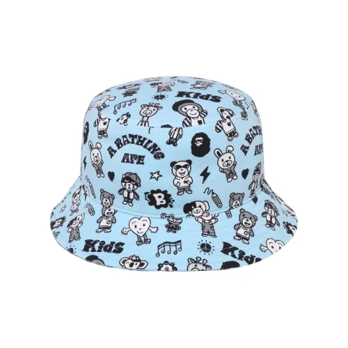 A BATHING APE Bucket Hats Kids Blue