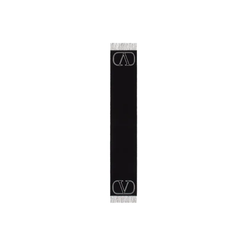 Valentino Knit Scarves Men Black-1