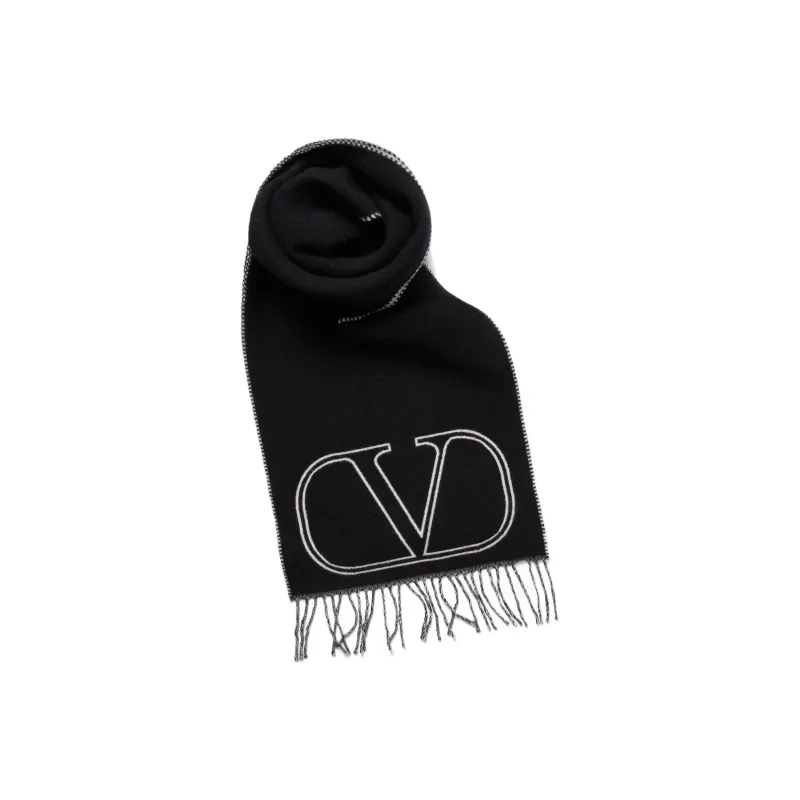 Valentino Knit Scarves Men Black-0