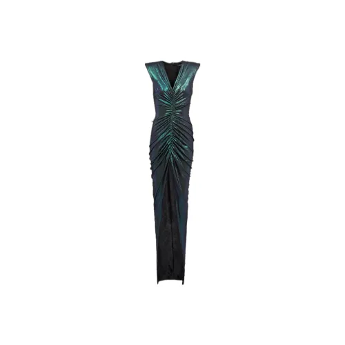 BALMAIN Sleeveless Dresses Women's Turquoise